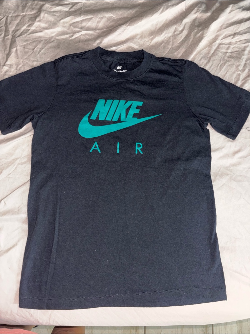 Nike Black Short-Sleeve Tee with Teal Nike Air Logo